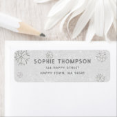 White Rhinestones Glitter Winter Snowflake Elegant Etiket (Insitu)