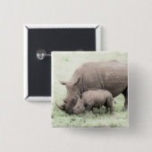 White Rhino & Baby Button (Voorkant /achterkant)