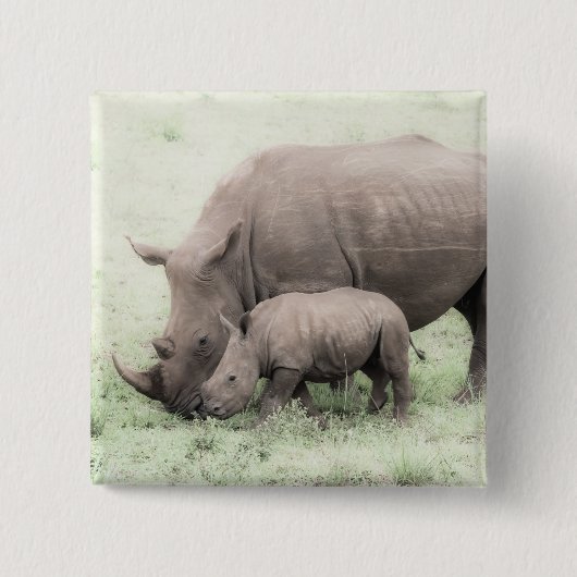 White Rhino & Baby Button (Voorkant)