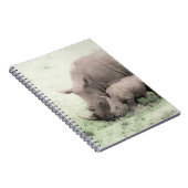 White Rhino & Baby notebook Notitieboek (Rechterzijde)