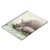 White Rhino & Baby notebook Notitieboek (Linkerzijde)