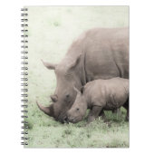 White Rhino & Baby notebook Notitieboek (Voorkant)