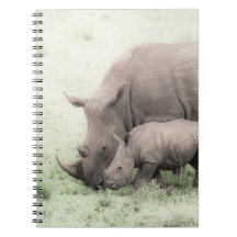 White Rhino & Baby notebook