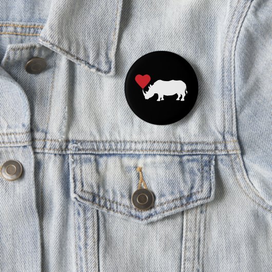 White-Rhino-with-Heart Ronde Button 5,7 Cm (In situ)