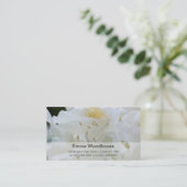 White Rhododendron | Weisse Rhododendron Visitekaartje (Staand voorkant)