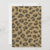 White Ribbon and Leopard Afstuderen Invitation Kaart (Achterkant)