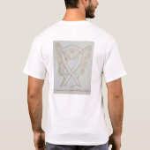White Ribbon Angel Oorzaak Bewustmaking Aangepaste T-shirt (Achterkant)