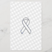 White Ribbon Awareness Applique op Houndstooth Flyer (Voorkant)