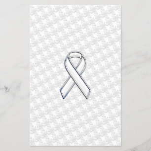 White Ribbon Awareness Applique op Houndstooth Flyer