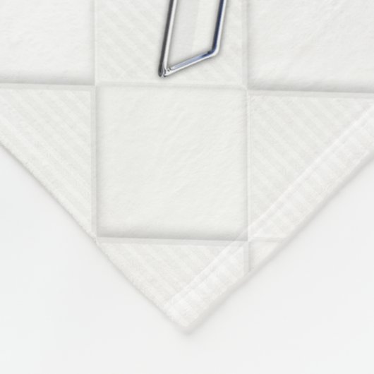 White Ribbon Awareness Checker Style Fleece Deken (Hoek)