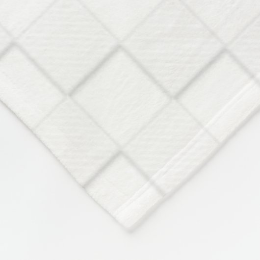 White Ribbon Awareness Checker Style Fleece Deken (Hoek)