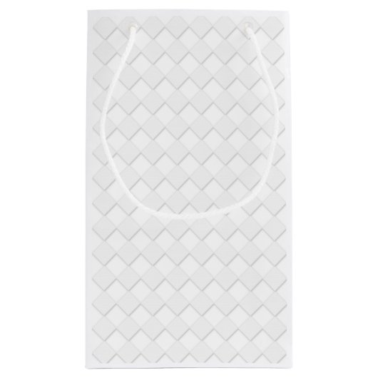 White Ribbon Awareness Checker Style Klein Cadeauzakje (Achterkant)