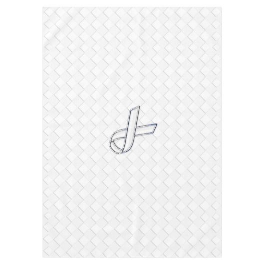 White Ribbon Awareness Checker Style Tafelkleed (Voorkant)