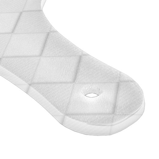 White Ribbon Awareness on Checkers Print Snijplank (Hoek)