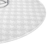 White Ribbon Awareness on Houndstooth Print Snijplank (Hoek)