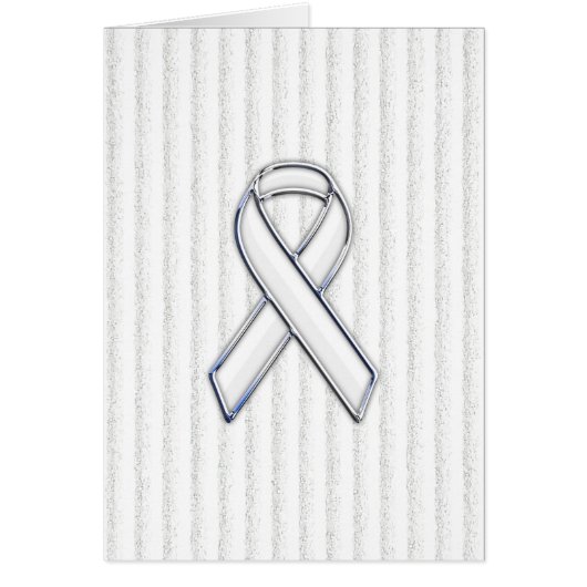 White Ribbon Awareness on Vertical Stripes (Voorkant)