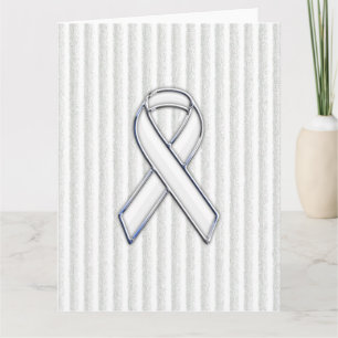 White Ribbon Awareness on Vertical Stripes Kaart