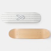 White Ribbon Awareness on Vertical Stripes Persoonlijk Skateboard (Horizontaal)