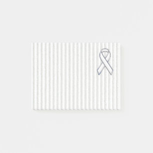 White Ribbon Awareness Stripes Post-it® Notes
