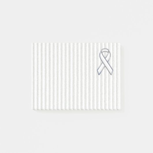 White Ribbon Awareness Stripes Post-it® Notes (Voorkant)