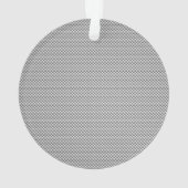 White Ribbon Awareness White Carbon Fibre Print Ornament (achterkant)