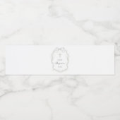 White Ribbon Baby's Breath Baptism Waterfles Etiket (Enkel label)