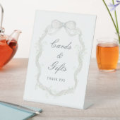 White Ribbon Baby's Breath Cards & Gifts Reclamebord Met Voetstuk (Insitu)