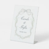 White Ribbon Baby's Breath Cards & Gifts Reclamebord Met Voetstuk (Voorkant)