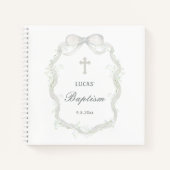 White Ribbon Baby's Breath Doop Gastboek Notitieboek (Voorkant)