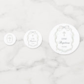 White Ribbon Baby's Breath Dooptafel Confetti (Achterkanten)