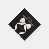 White Ribbon Bow Vrijgezellenfeest Servet (Hoek)