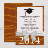 White Ribbon en Tiger Afstuderen Kaart (Voorkant / Achterkant)