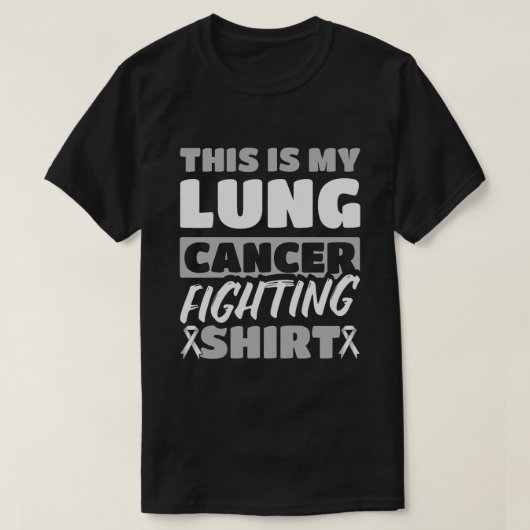 White Ribbon Longkanker Fighter Longkanker Aware T-shirt (Design voorkant)