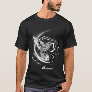 white ribbon lung cancer survivor lung cancer awar t-shirt