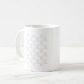 White Ribbon Pattern Koffiemok (Voorkant links)