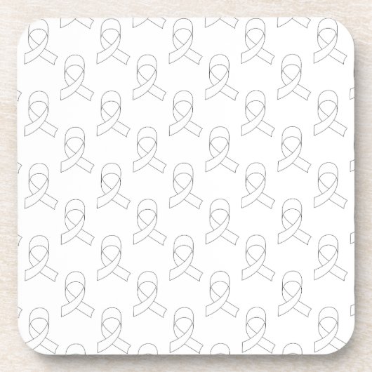 White Ribbon Pattern Onderzetter (Voorkant)