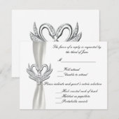 White Ribbon Silver Swans Response Kaart (Voorkant / Achterkant)