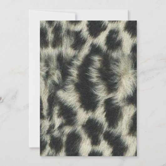 White Ribbon Snow Leopard Afstuderen Invitation Kaart (Achterkant)