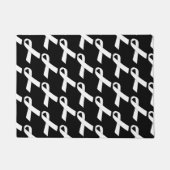 White Ribbons Tiled Pattern Deurmat (Voorkant)