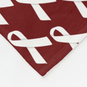White Ribbons Tiled Pattern Fleece Deken (Hoek)