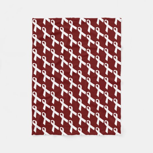 White Ribbons Tiled Pattern Fleece Deken (Voorkant)
