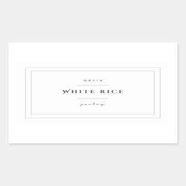 White Rice Food Label Stickers