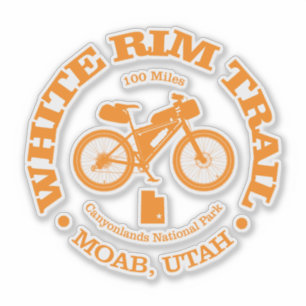 White Rim Trail (fietsen) Sticker