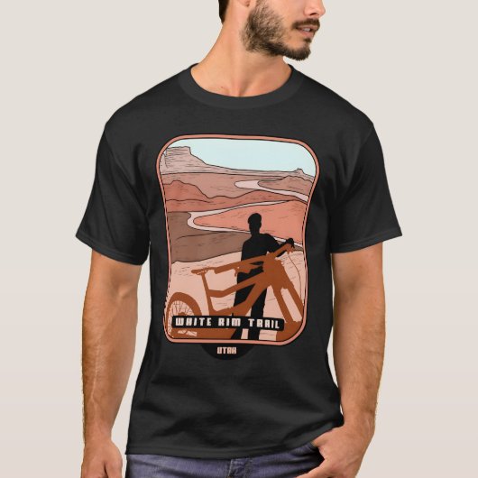 White Rim Trail � Utah mountainbikersouvenir T-shirt (Voorkant)