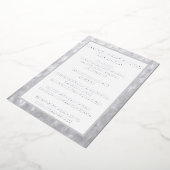 White Rings Silver 25th Wedding Jubileum Folie Uitnodiging (Gedraaid)