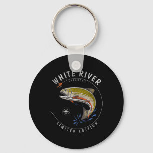 White River Arkansas Forelenvliegvishaak Souvenir  Sleutelhanger