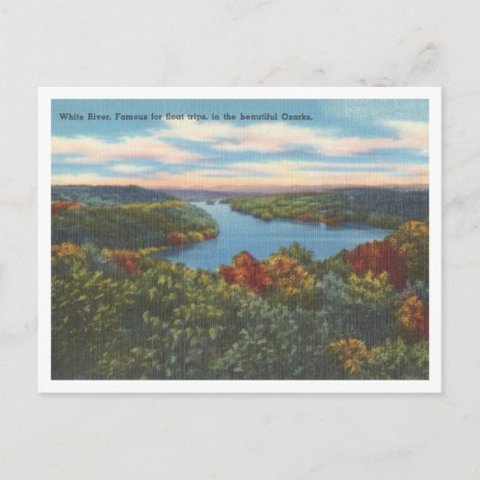 White River Arkansas Missouri Ozarks  scene Briefkaart (Voorkant)