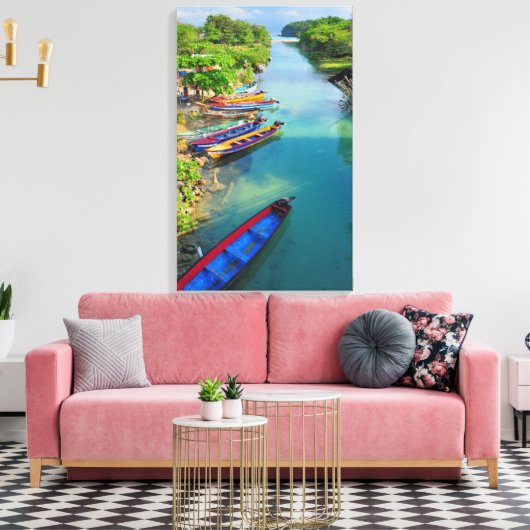White RIver, Jamaica Canvas Afdruk (Insitu (Woonkamer))