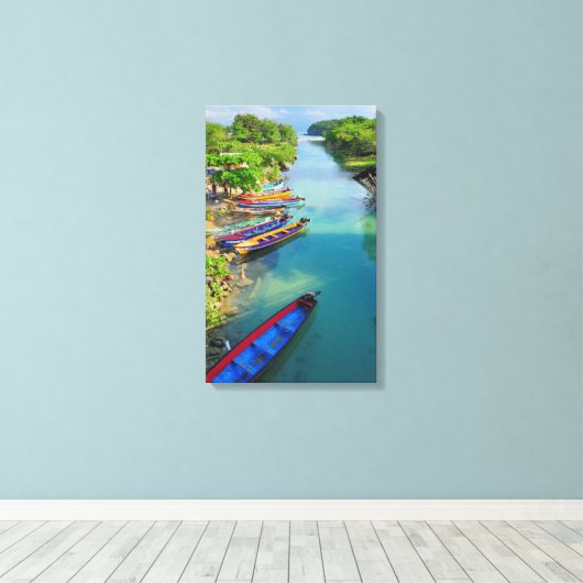 White RIver, Jamaica Canvas Afdruk (Insitu (Houten vloer))