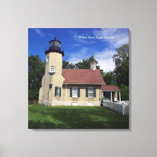White River Light Station Canvas Afdruk (Voorkant)